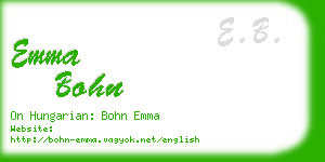 emma bohn business card